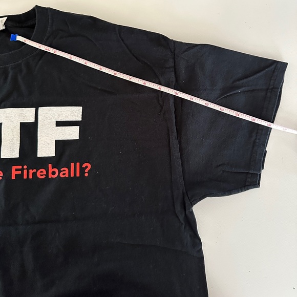 WTF Where’s the Fireball? Red Dragon Logo Mens T-Shirt - Picture 9 of 12